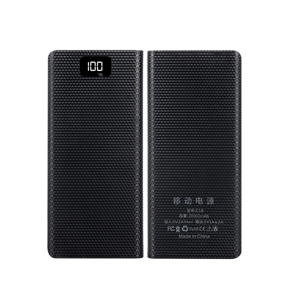 18650 Batterijhouder DIY Shell Dual USB Type C Charge Powerbank Case voor Smartphone 18650 Batterij Power Bank Case Opbergdoos: WIT