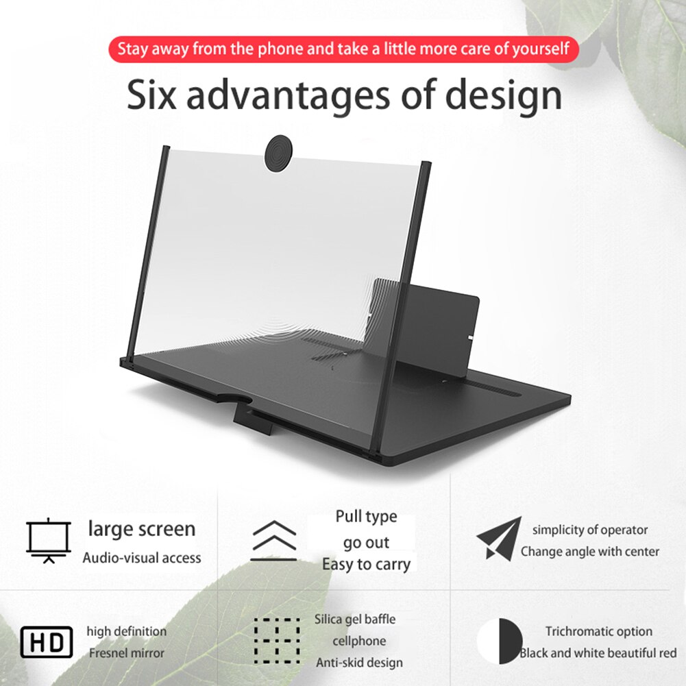 10 Inch Smart Telefoon Vergrootglas Houder Video Screen Versterker Vergroter Stand Voor Smartphone Vergroot Screen Telefoon Stand Accessorie