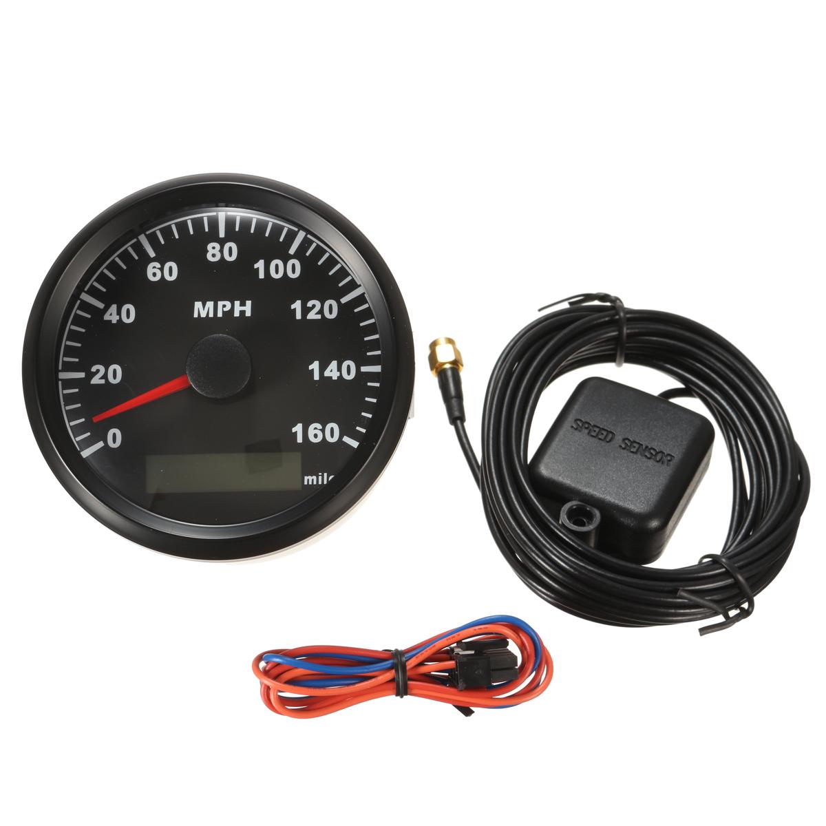 Universal GPS Speedometer Gauge 160MPH 85mm IP67 Waterproof Anti-Fogging Stainless Steel For Car Truck Boat Motor Auto