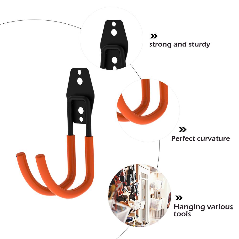 Veggmontering garasje sykkel henger krok kraftige metall kroker for hengende verktøy lager lagringsverktøy arrangør kroker med skruer