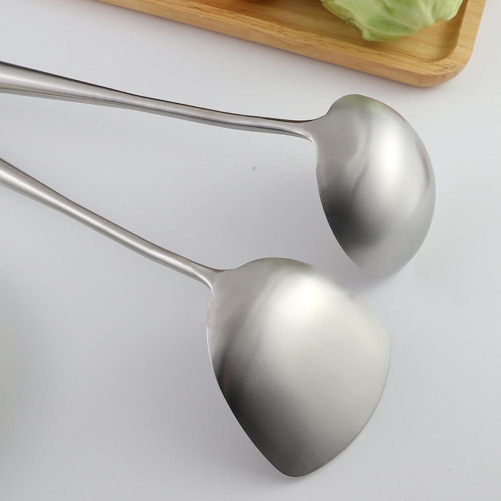 1Pcs Kitchen Wok Spatula And Ladle Tool Set 17 Inches Steel Too Kitchen To Wok Bar Easy For Wok Clean Spatula Spatula N7B1