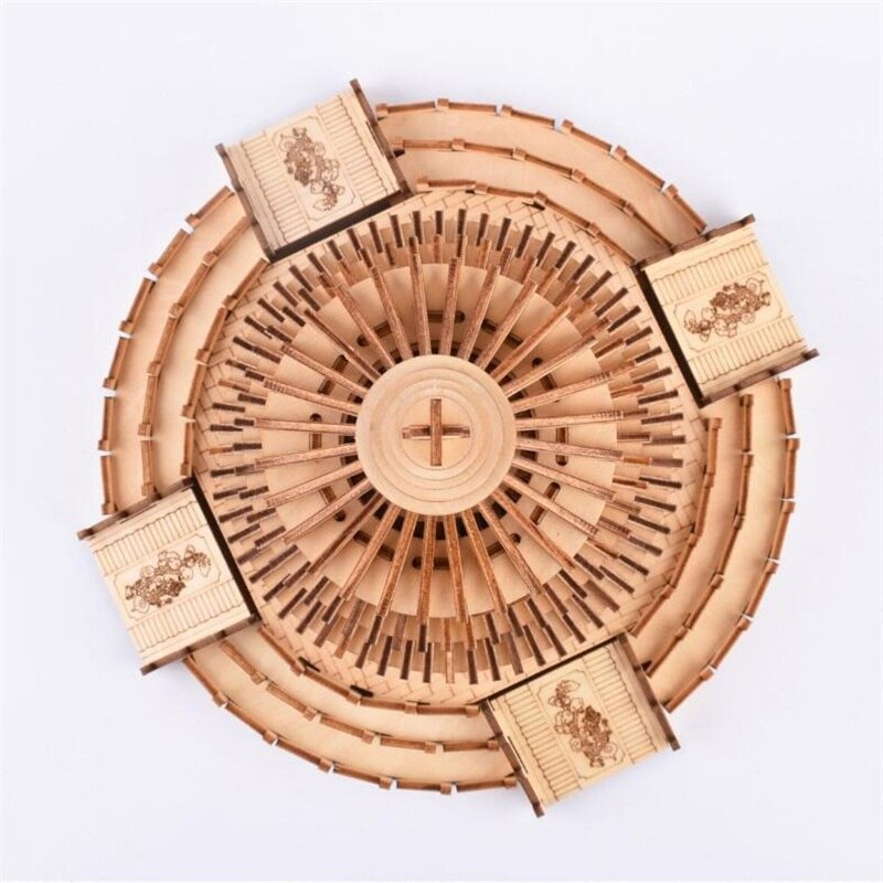Houten puzzels, educatief speelgoed, doe-het-zelf tempel 3d, houten puzzels voor kinderen, volwassenen, kerstmis, verjaardag