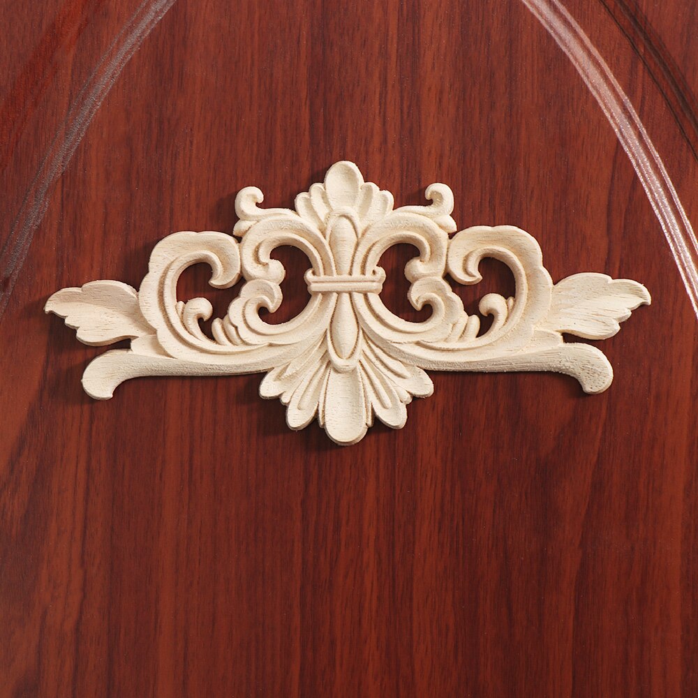 Figurines en bois sculpté à motif Floral naturel, applique d'angle, meuble d'angle, décoration Unique, décoration