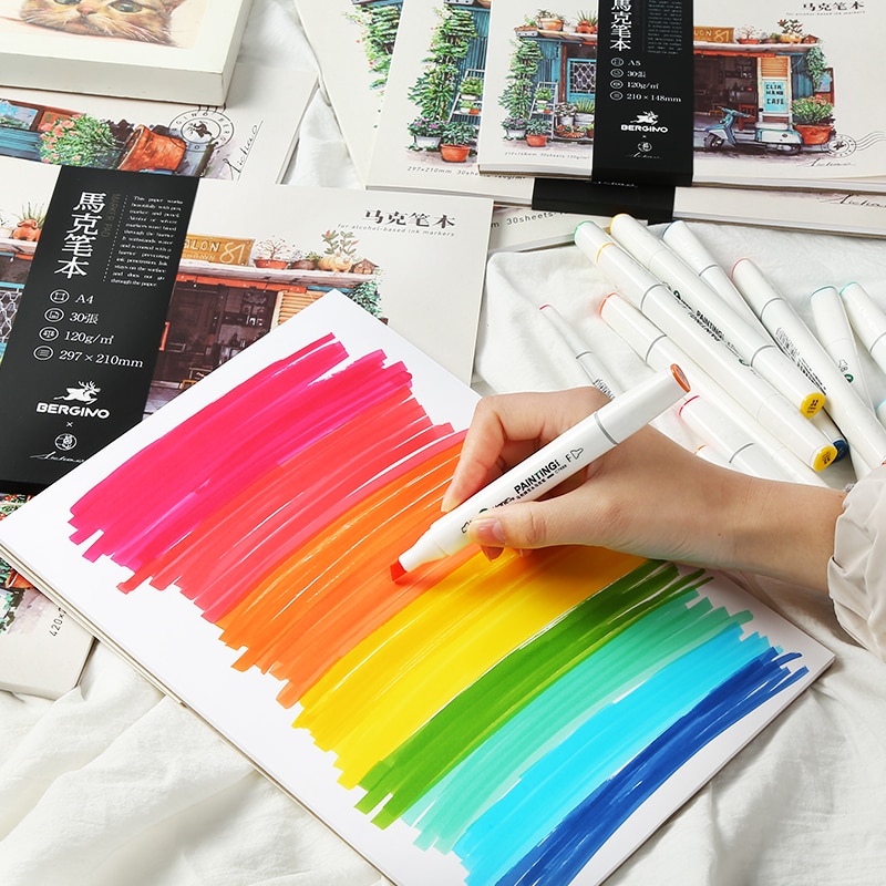 A3/A4/A5 Proffessional Schets Schilderen Marker Papier 30 Sheets Voor Tekening Marker Pen Boek Art Supplies