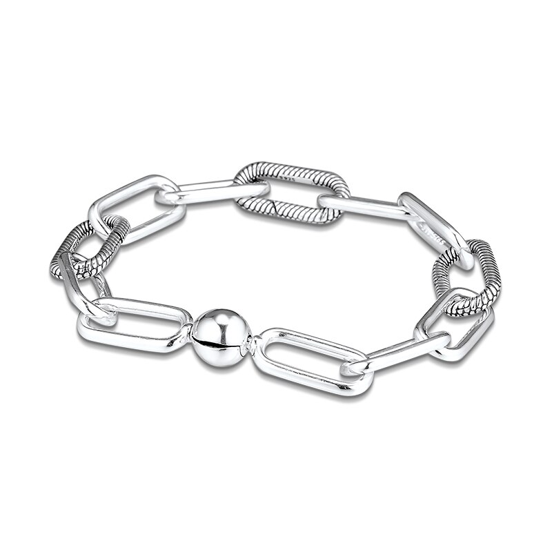 CKK Braccialetto di Collegamento ME Braccialetti Per Le Donne Degli Uomini Pulseira Feminina Masculina Pulseras Mujer Argento 925 Dei Monili Bransoletki damskie