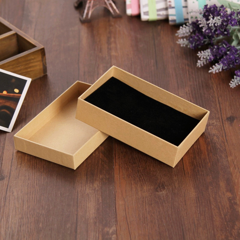 Multi Size Spot Kraft Papier Sieraden Verpakking & Display Box Earring & Ring & Armband Box Bruiloft Gunsten En Dozen