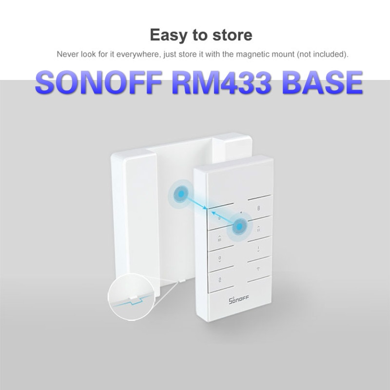 Sonoff RM433 Remote 8 Button Rf Afstandsbediening Base Een Sleutel Pairing Eenvoudig Te Installeren Werkt Met 433Mhz Sonoff smart Home Schakelaars