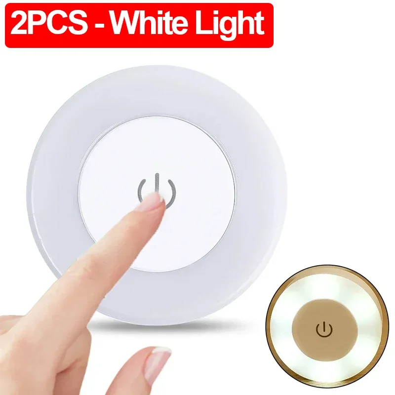 Luces LED nocturnas con Sensor táctil, luz de pared con Base magnética recargable por USB portátil, 3 modos, lámparas de noche con atenuación para dormitorio, 2/1 Uds.: Azul marino