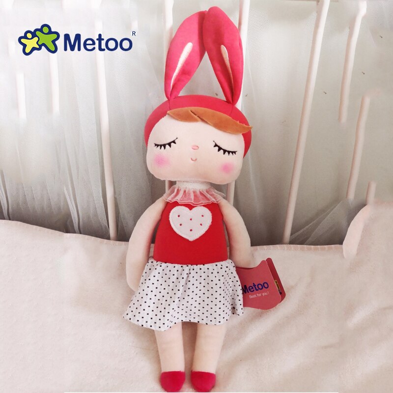 Metoo juguetes de peluche vestir a muñecas Angela con muñeca con vestido de conejo lindo ensueño chica para niños Dressup muñeca: Colorido