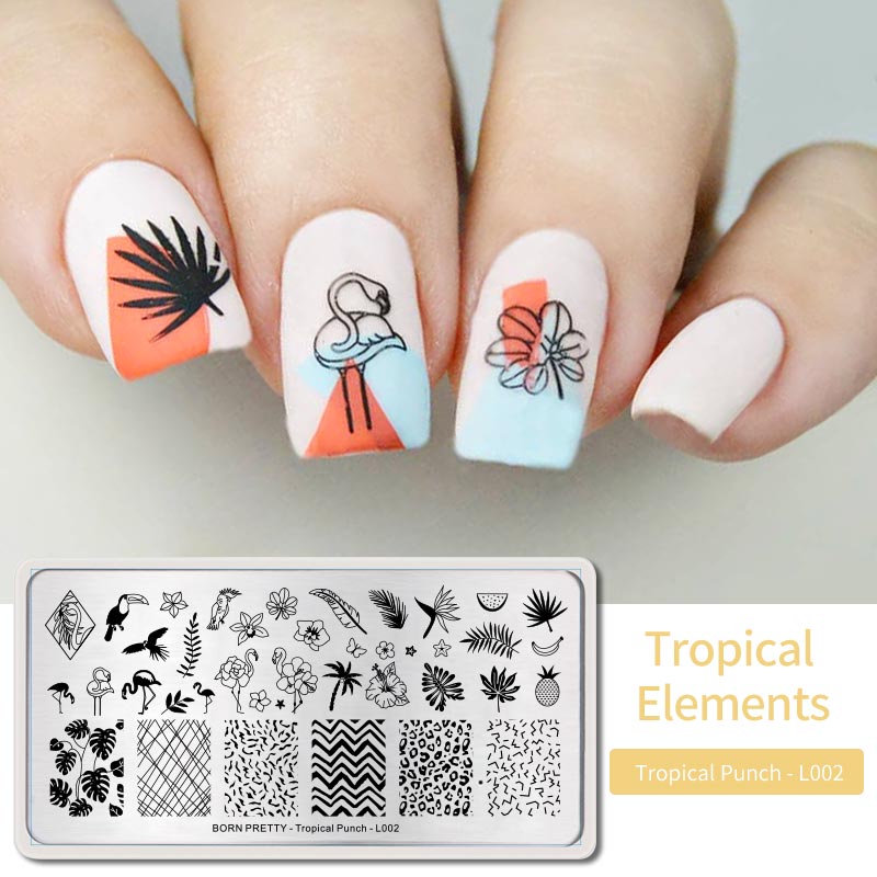 Né joli Nail Art estampage plaques timbre modèle marbre Texture motif Nail Art bricolage Image plaques outils d'impression