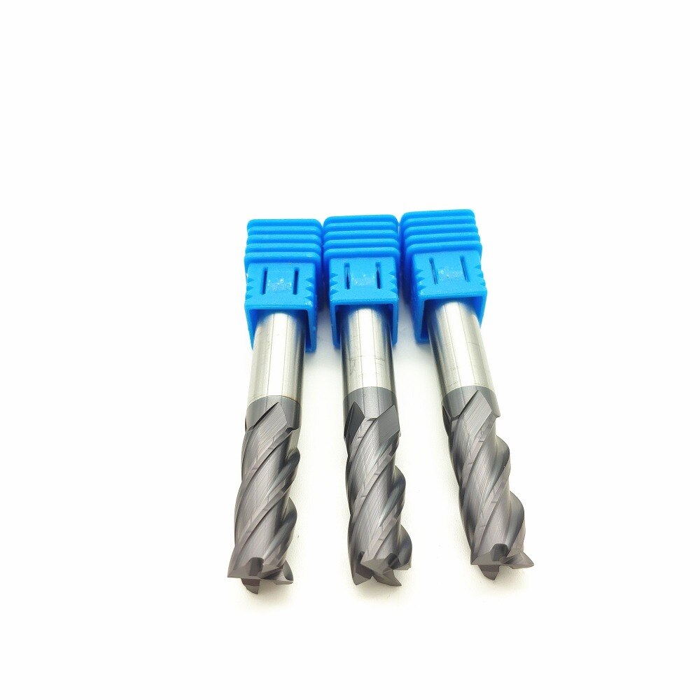End mills HRC50 1mm 2mm 3mm 4mm 5mm 6mm 8mm 10mm 12mm 4Flute PVD coated carbide tungsten carbide end mills