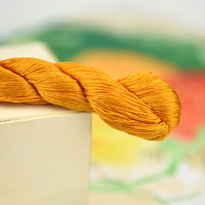 silk embroidery thread / 100% silk thread /hand embroidery embroider cross stitch/orange brown/9 pure colors: 6