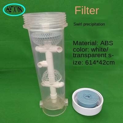 Cubo separador de remolino centrífugo para acuario, cubo sellado de prefiltro de lluvia para tanque de peces: Dorado