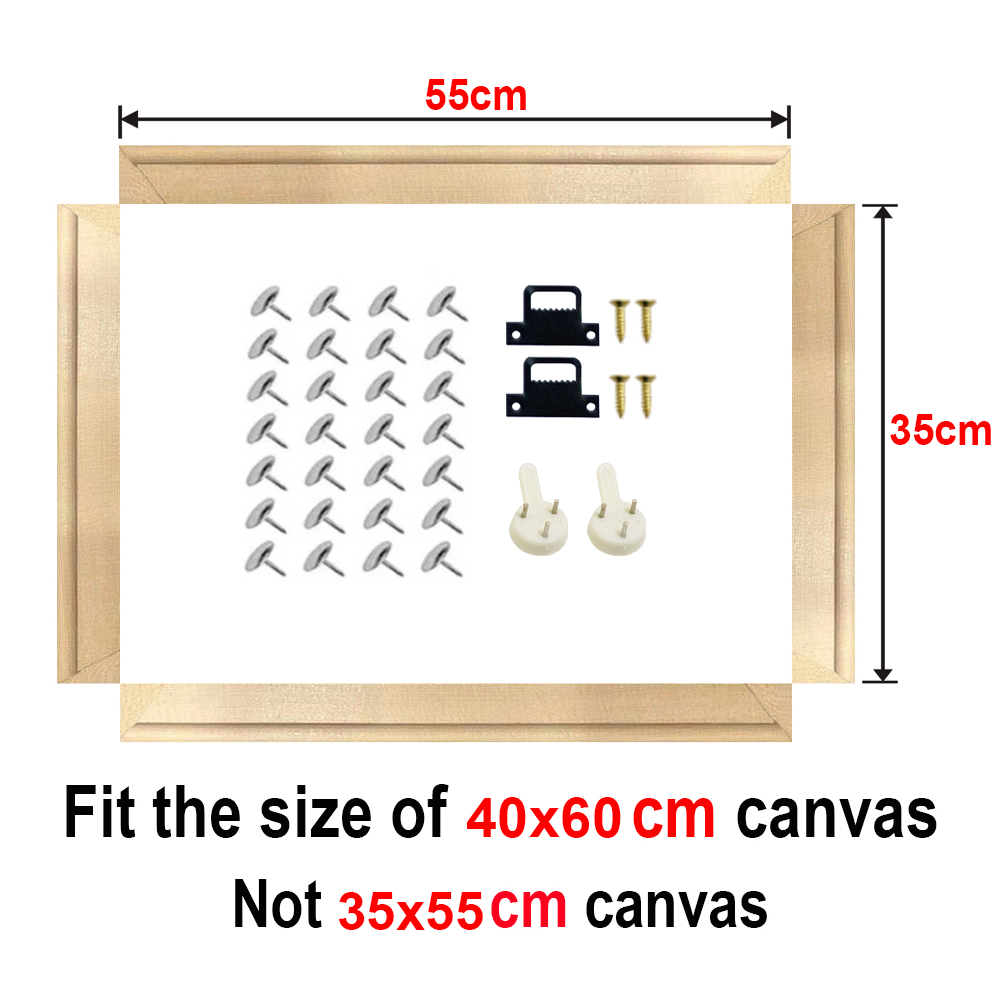 30X40 40X50 50X70 60X90 Canvas Frame Houten Frames Houten Foto Olieverf canvas Diamant Schilderij Frames Canvas Houten Muur: width 45cm