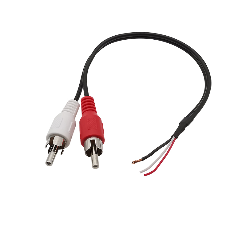 2Stck RCA Stecker/Buchse Audio- Kabel Verlängerung Draht Stecker Adapter RCA Audio- Video Kabel Zopf Schweißen DIY Stecker