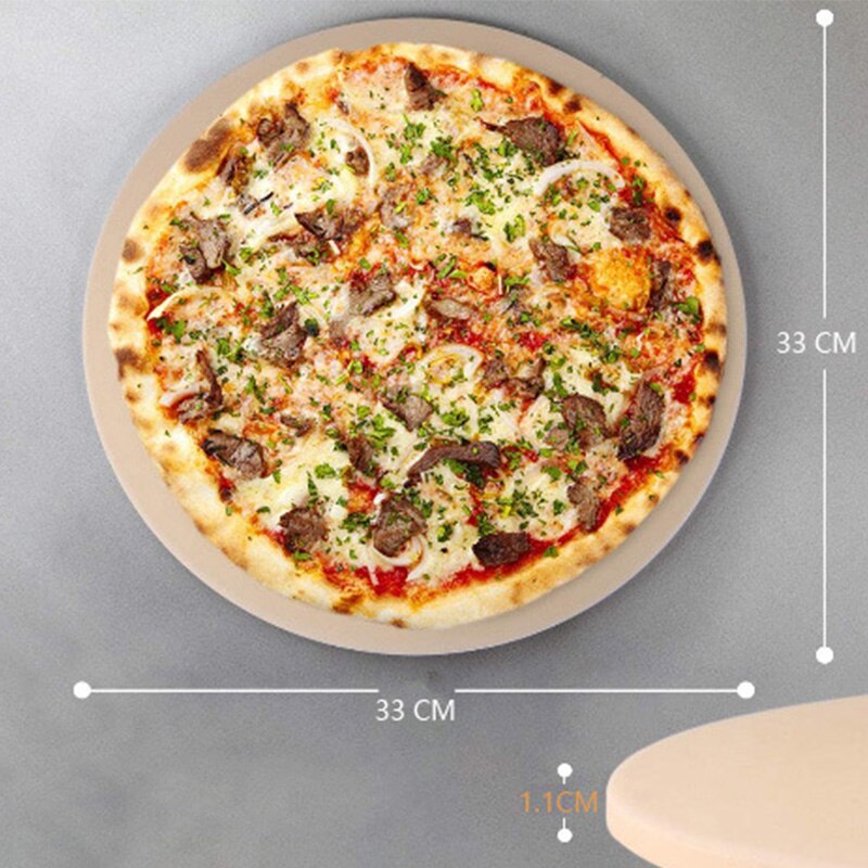 13 tum pizza extra tjock sten för bakning av pizzaverktyg ugn & grill grill bakplatta kök brödbricka med stödram