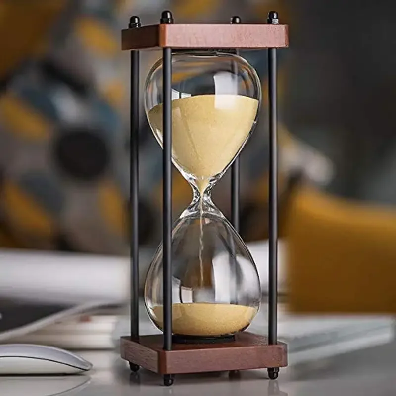 Grote Zandloper Timer 60 Minuten, Metalen Zandloper Zandloper Zandglas Klok, Tijdmanagement Tools Voor Keuken Thuis Kantoor Decor: Roze