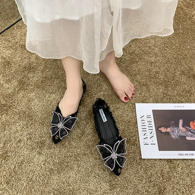 Vlinder Slip Op Loafers Dames Schoenen Comfortabele Rubberen Platte Schoenen Vrouwen Casual Schoenen Rubber Vrouwen Flats Herfst Vrouwen Schoenen