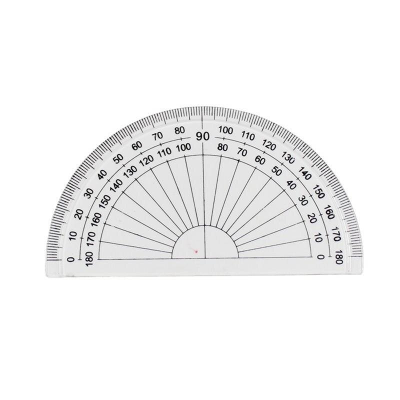 4 stk plast linjaler matematikk geometri linjal sett arkitekter skoletegning rekvisita (gjennomsiktig)
