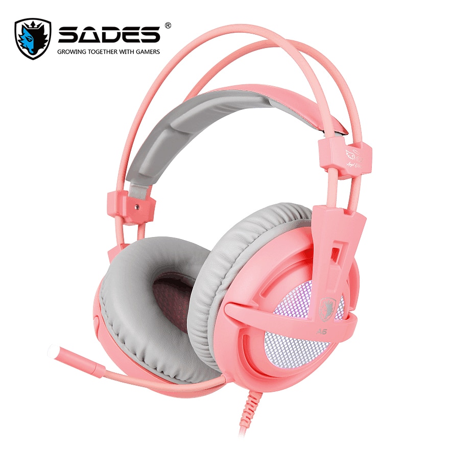 SADES A6-auriculares, USB de Gaming por juego, auriculares profesionales Surround con cable y micrófono para ordenador, PC y jugador, 7,1