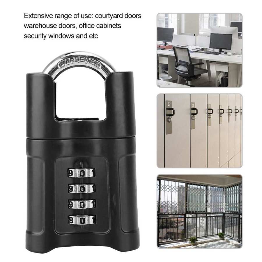 smart lock 4 Digit Code Password Combination Padlock Waterproof Security Door Lock anti theft lock