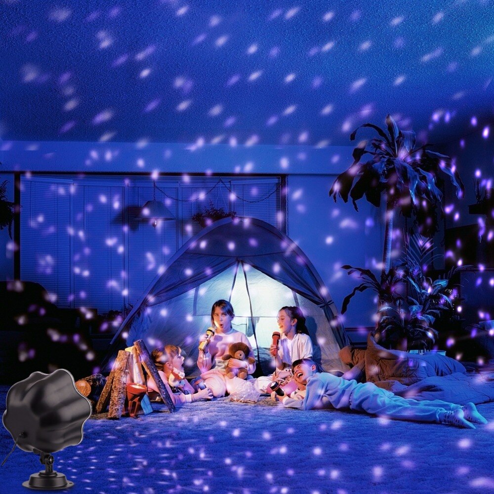 LED Snowfall Projector Lights, Christmas Light White Snow Waterproof Decoration Lamp Remote Landscape Party Event