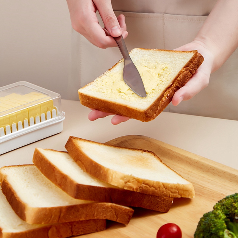 Butter Cutting Storage Box Butter Dish Cutter With Lid Transparent Cheese Slicer Tray Container Household Kitchen Tool 1