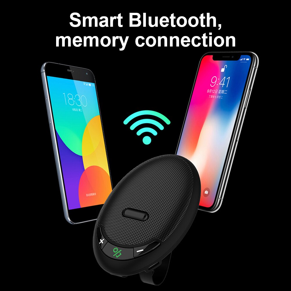 12V 4W BT-100 Compact ABS Smart Bluetooth 5.0+EDR Memory Connection Car Handsfree Speaker Bluetooth Speaker Accessories