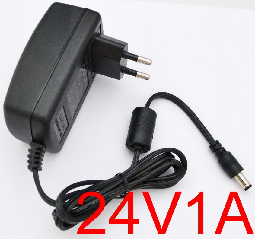 1pcs 24V 1A Generic 24V 1A AC Adapter 1000mA EU Plug for Logitech GT Driving Force Pro Steering Wheel Mains