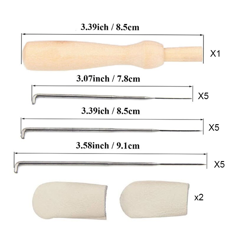 VILLCASE Näh-Fingerschieber Set - 2-teiliger Fingerschutz Für Nähen & Handarbeit