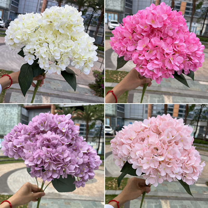 Kunstzijde Hortensia Bloemboeket, DIY Home Decor, Bruidsboeket, Bruiloft Decoratie, Bloemstuk, Grote Si