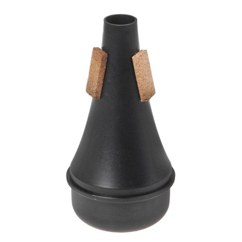 Trompeta negra recta taza de práctica Mute ligero