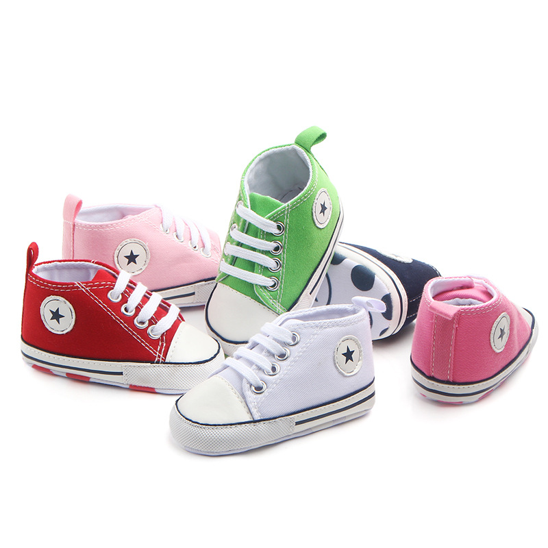 Canvas Klassieke Sport Sneakers Pasgeboren Baby Jongens Meisjes Eerste Wandelaars Schoenen Baby Peuter Zachte Zool Anti-Slip Baby schoenen