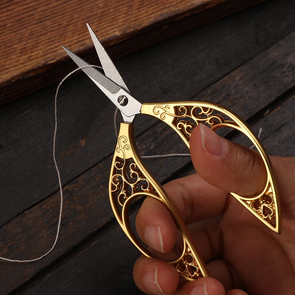 Tijeras de sastre Vintage de acero inoxidable, herramienta de corte de tela para puntada, clásica, antigua, bordada, artesanía