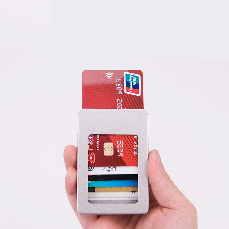 Minimalist Slim Card Holder for Men and Women Aluminum Alloy Card Case Credit Card Holder Box