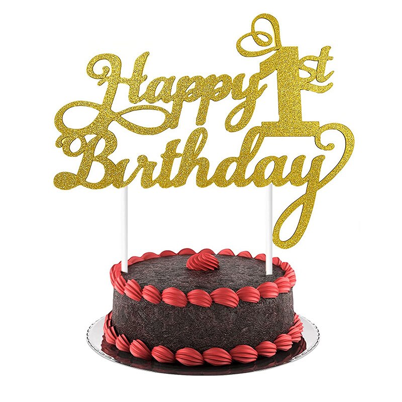 1PC Happy Birthday Cake Topper 1st 18th 21th 30th 40th 50th Age Birthday Cake Decoration Party Favors Supplies Baby Shower: 1