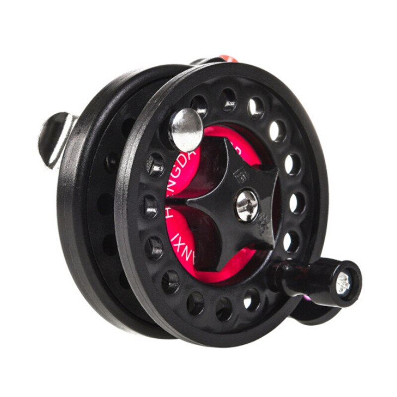 Winter Ijsvissen Rollen Kogellagers Rollen Mini Vissen Reel Karpervissen Outdoor Vis Brake Handvat Front Reel Tool: Rosy