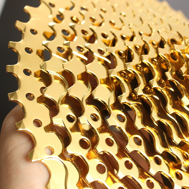 SUNSHINE-SZ 11-42T 10Speed Cassette 10 s Gold Freewheel MTB Mountain Bike Bicycle Steel Golden Sprockets for parts System