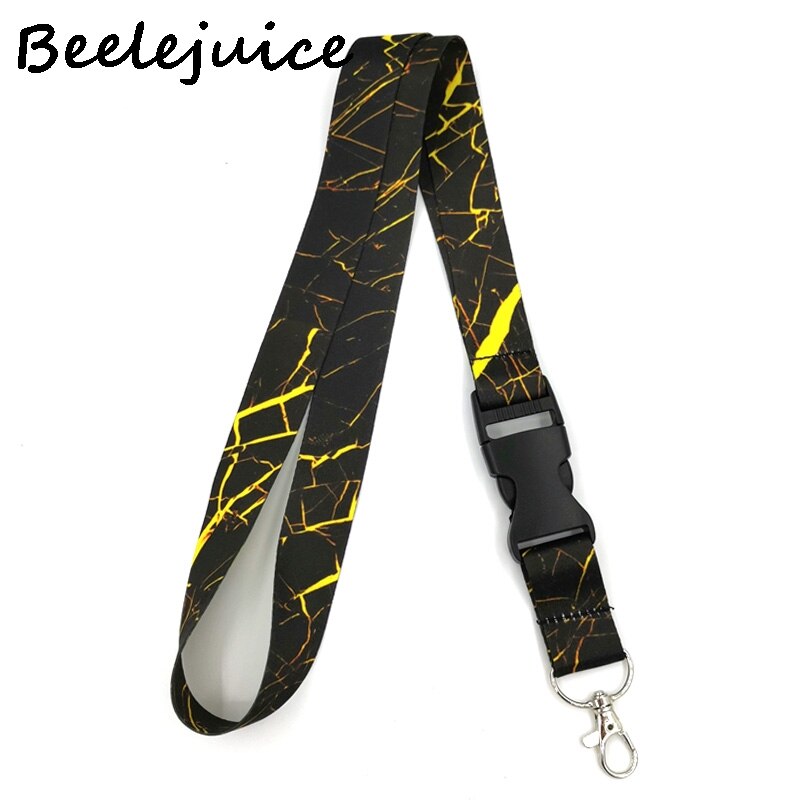 Marmer Patroon Nekriem Lanyard Sleutelhanger Mobiele Telefoon Strap Id Badge Houder Touw Sleutelhanger Accessoires Cadeau Omboordsels Linten