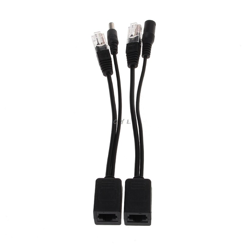 RJ45 Injector POE Splitter Adapter Cable Kit Passive Power Over Ethernet 12-48V