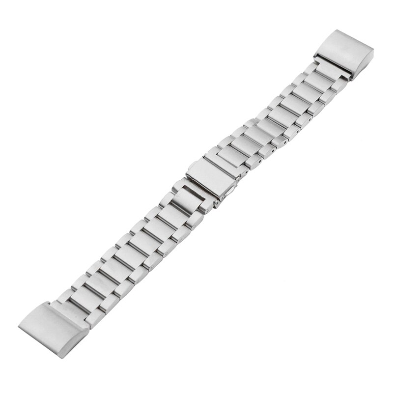 Luxe Vervanging Roestvrij Stalen Horloge Band Band Voor Fitbit Lading 2, Zilver