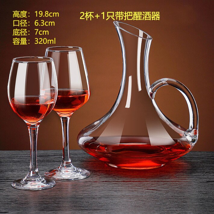 Decantador grande de vino tinto hecho a mano, botella decantadora, jarra, vertedor, aireador, para Bar familiar, 1500ML: 1500ml 3Pcs Set B