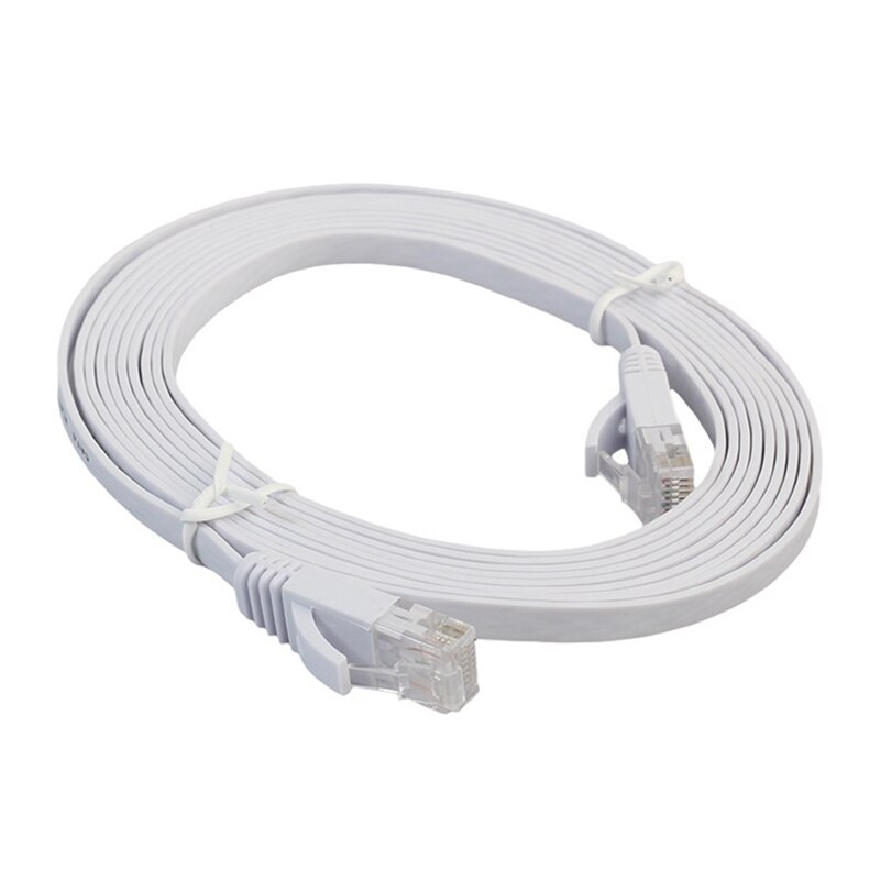 CAT6 RJ45 Computer Network Cable Flat Jumper CAT6 Super Six Network Cable Suitable for Computer Notebook Router -0.5M