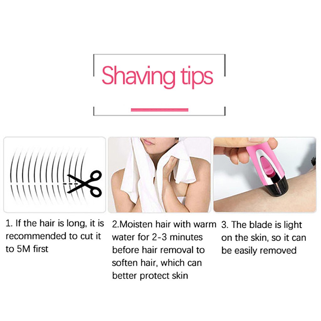 Women Electric Hair Removal Device Bikini Legs Hand Mini Underarm Hair Shaver Women Epilator Armpit Leg Hair Removal Grooming