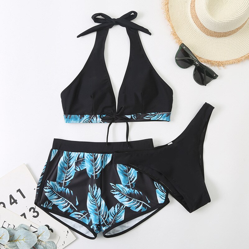 2022 Dames Badpak Bikini Badpak Plus Size Badmode Badpakken 3 Stukken Zwemmen Korte Pak Vrouwen Strand Strand Shorts
