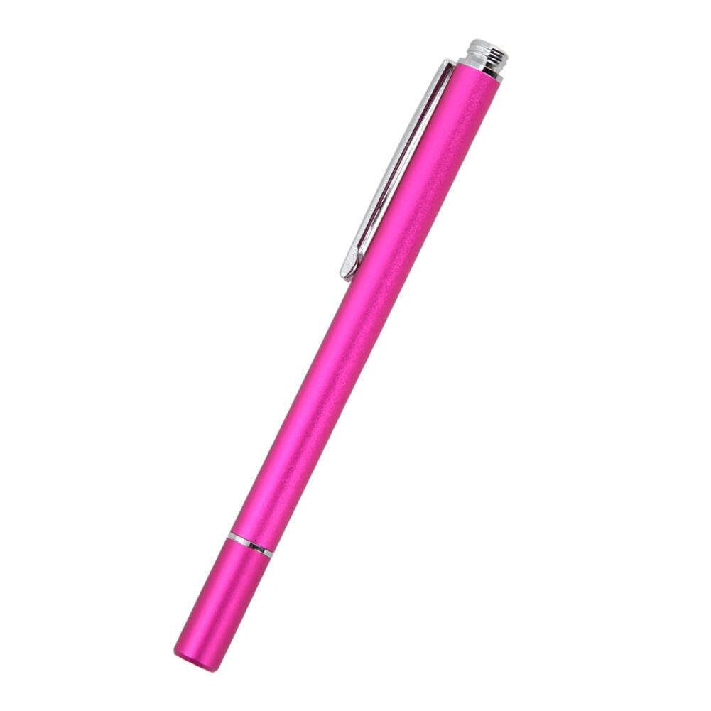 Tablet stylus penna fin spets rund tunn spets kapacitiv stylus penna surfplatta pekskärm pennor för iphone ipad samsung: Rosröd