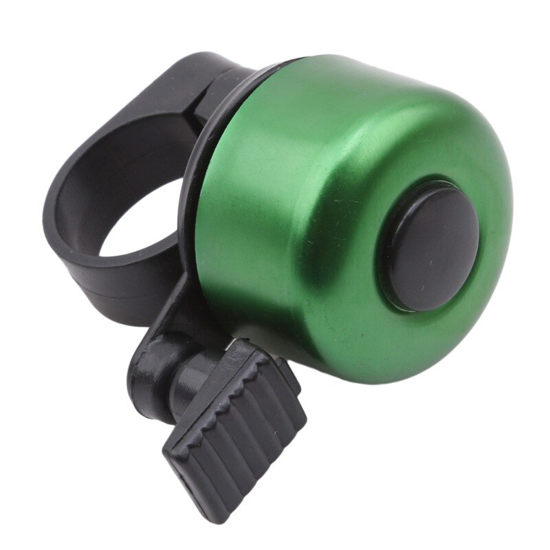 manillar de seguridad para bicicleta, anillo de Metal para bicicleta, campana, bocina, alarma de sonido, accesorio para bicicleta, timbre protector para exteriores: 1-green