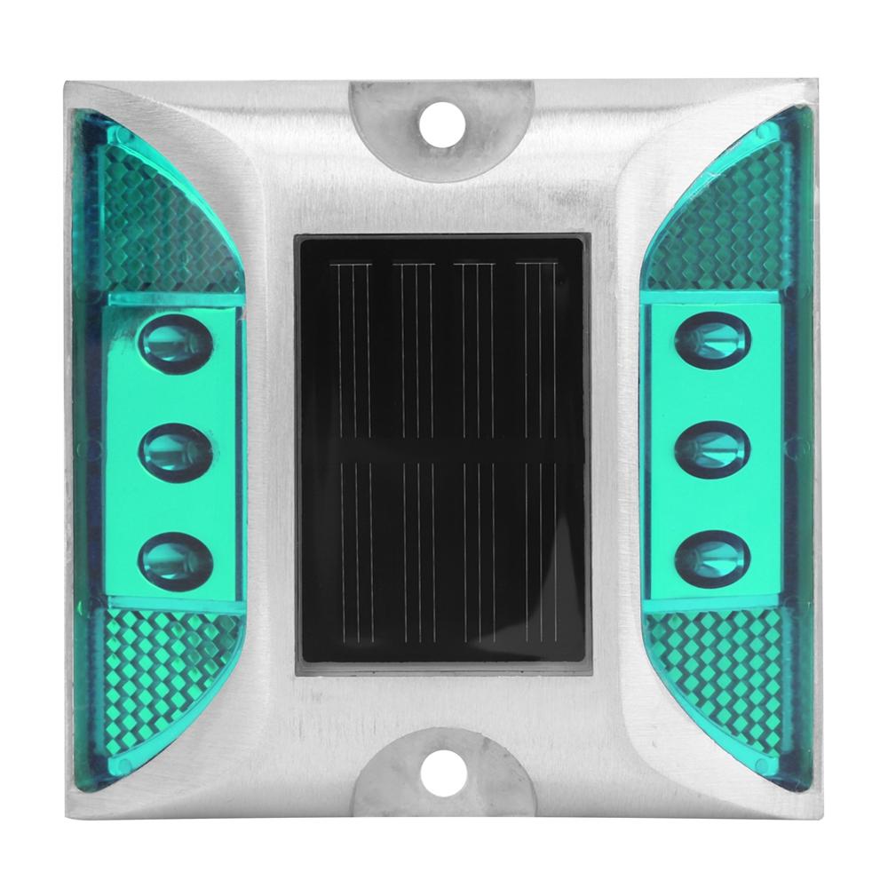 Road Stud LED Solar Power Ground Marker Lights Waterproof Outdoor Driveway Road Highway Spike Lamp: green