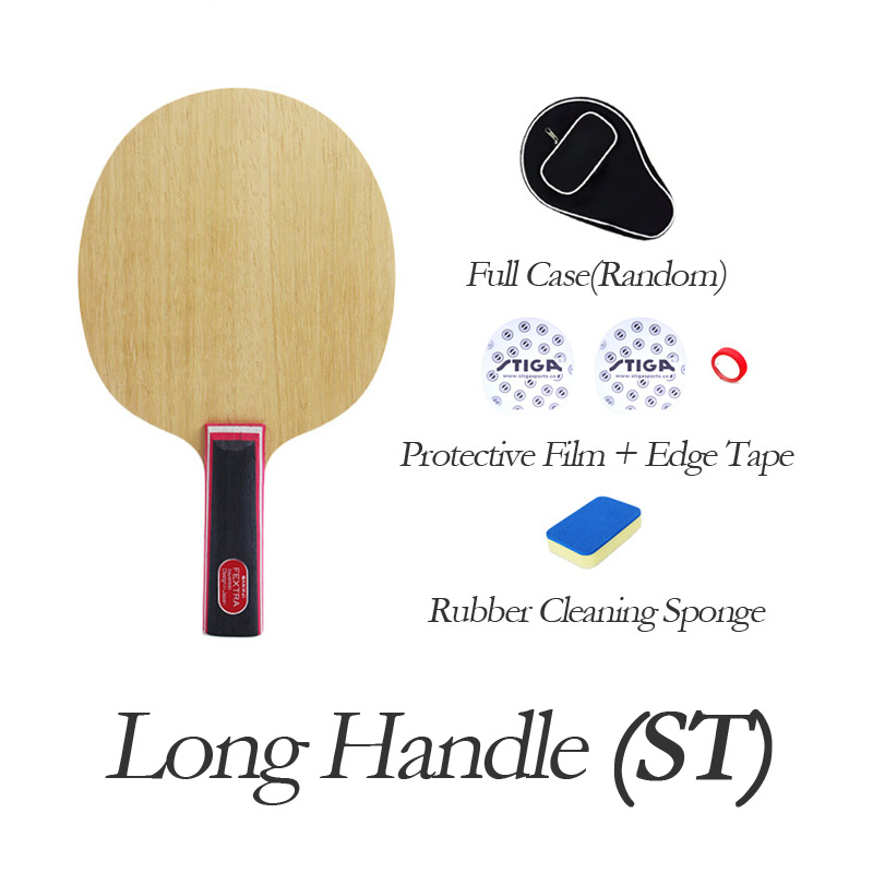 Original SANWEI FEXTRA 7 Tischtennisschläger (7-lagiges Holz) FEXTRA Schläger Klingeln-Pong-Schlägerpaddel: Schwarz