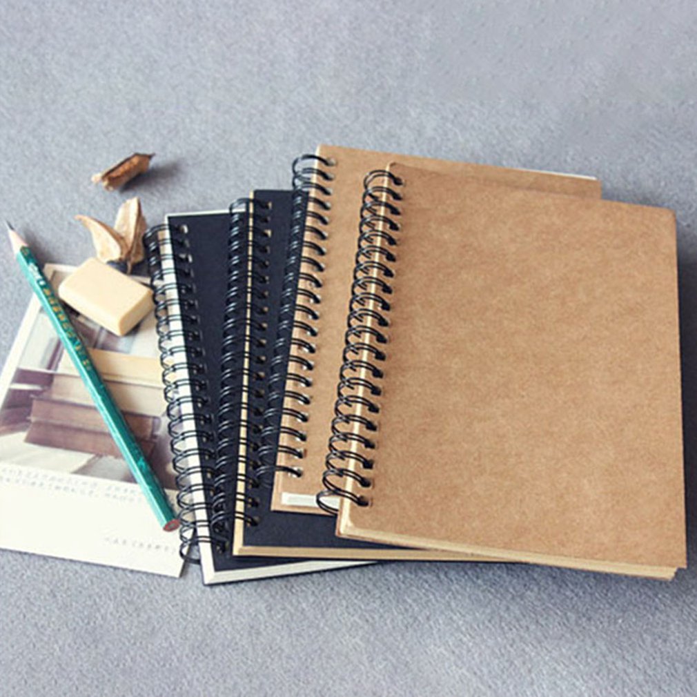 Papel Kraft clásico cuaderno de bocetos garabatos cuaderno en blanco bobina cuaderno dibujo cuaderno para pintar